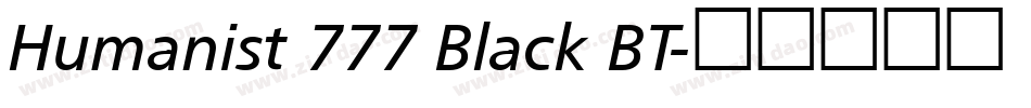 Humanist 777 Black BT字体转换